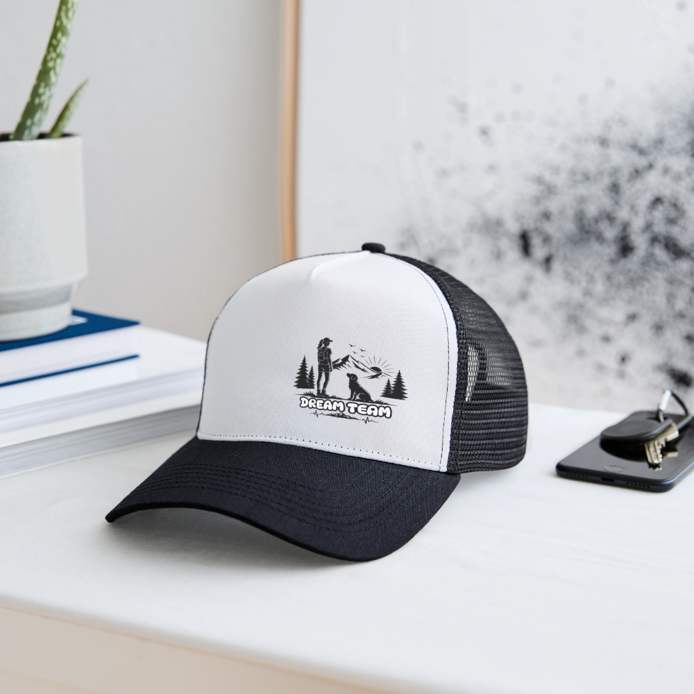Frauen Trucker Cap Unisex - Dream Team - Weiß/Schwarz
