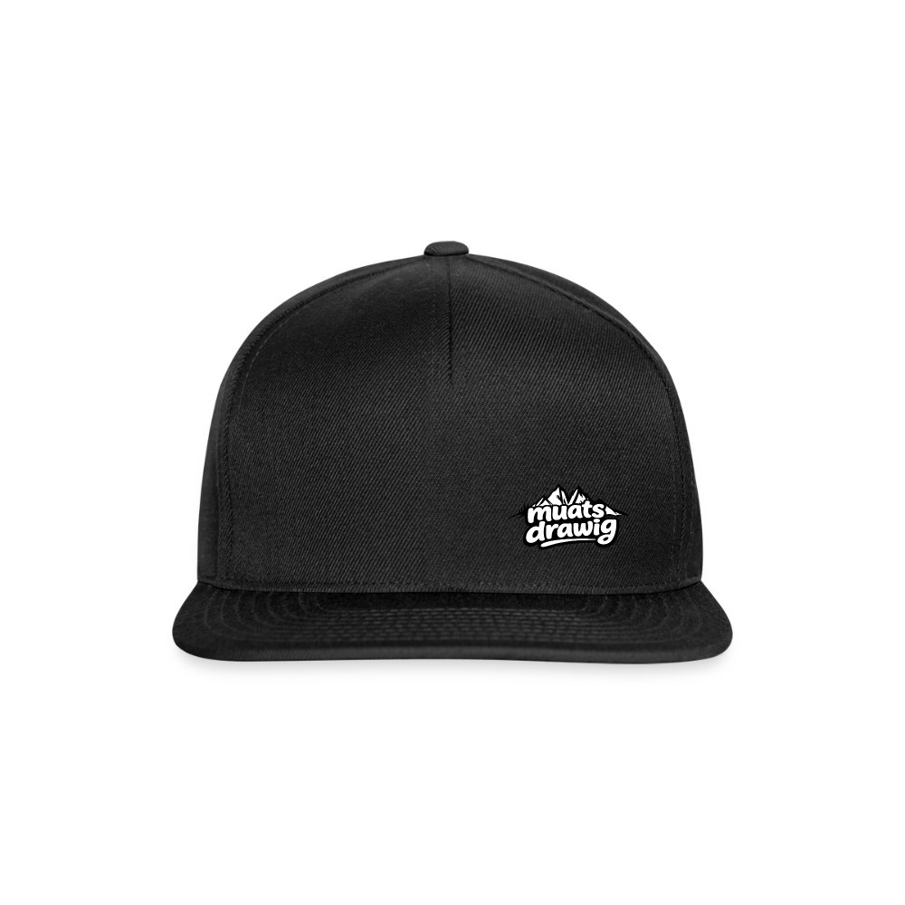 Snapback Cap Unisex - muats drawig - Schwarz/Schwarz