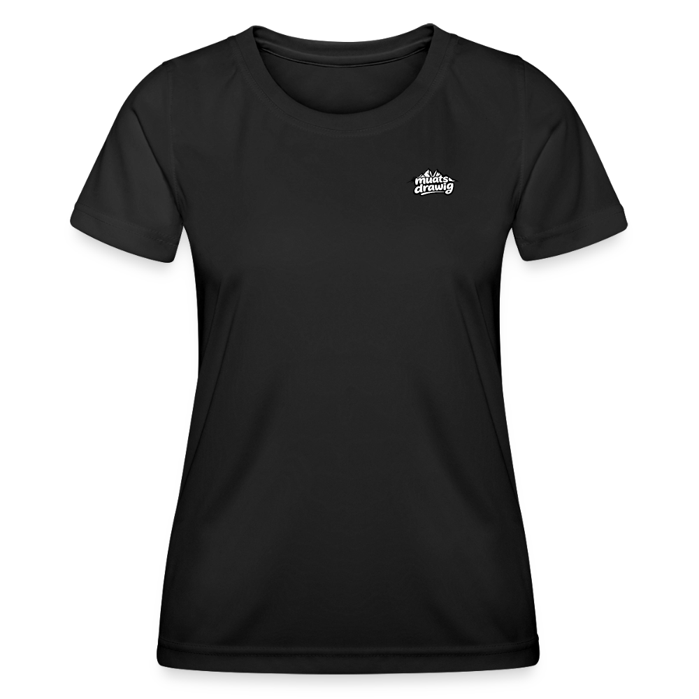 Funktions-T-Shirt Frauen - muats drawig - Schwarz