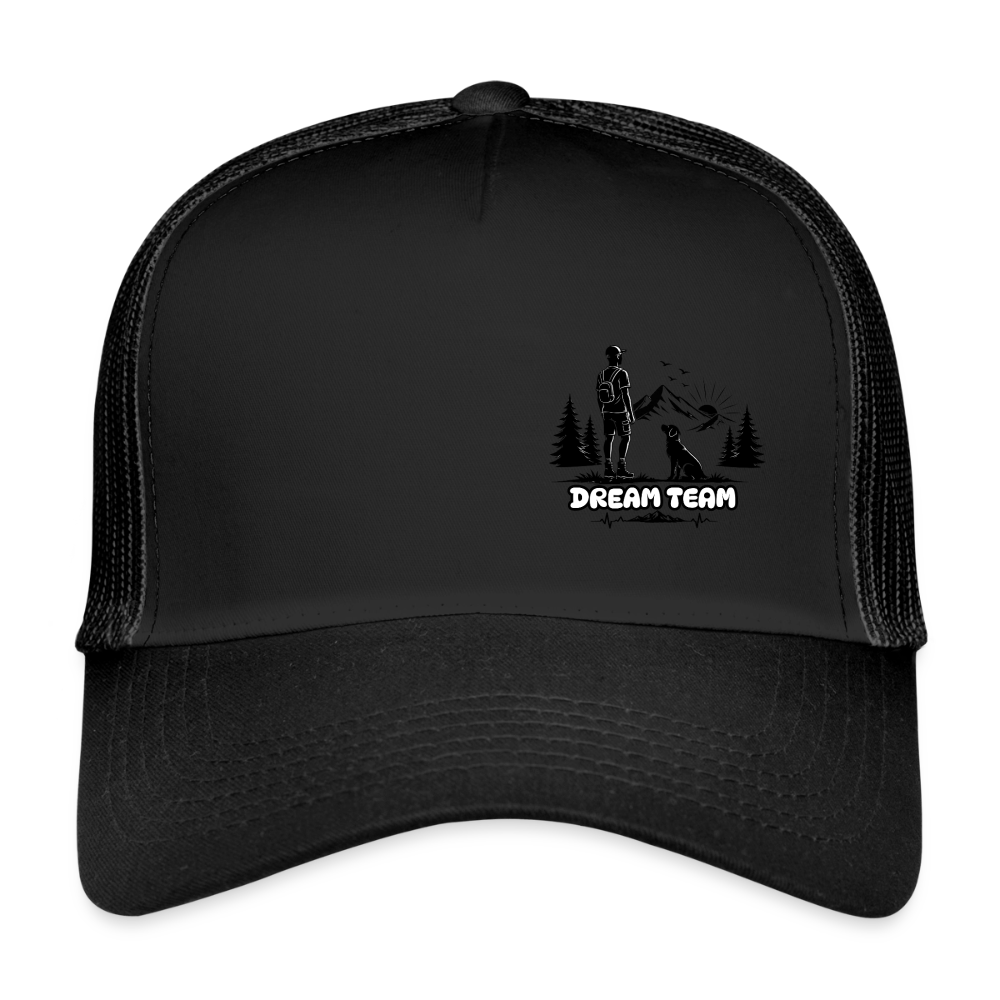 Männer Trucker Cap Unisex - Dream Team - Schwarz/Schwarz