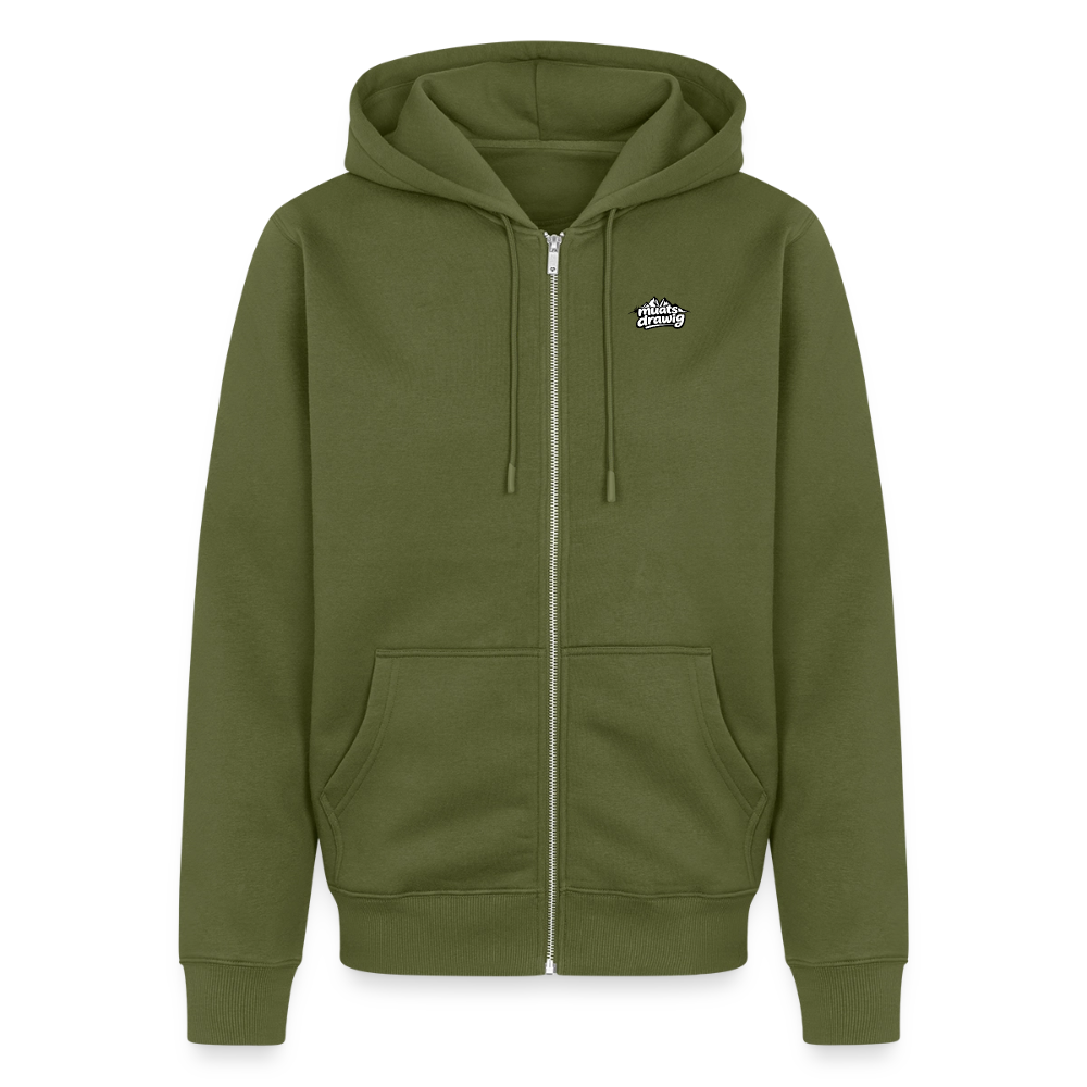 Männer Premium Kapuzenweste - muats drawig - Khaki