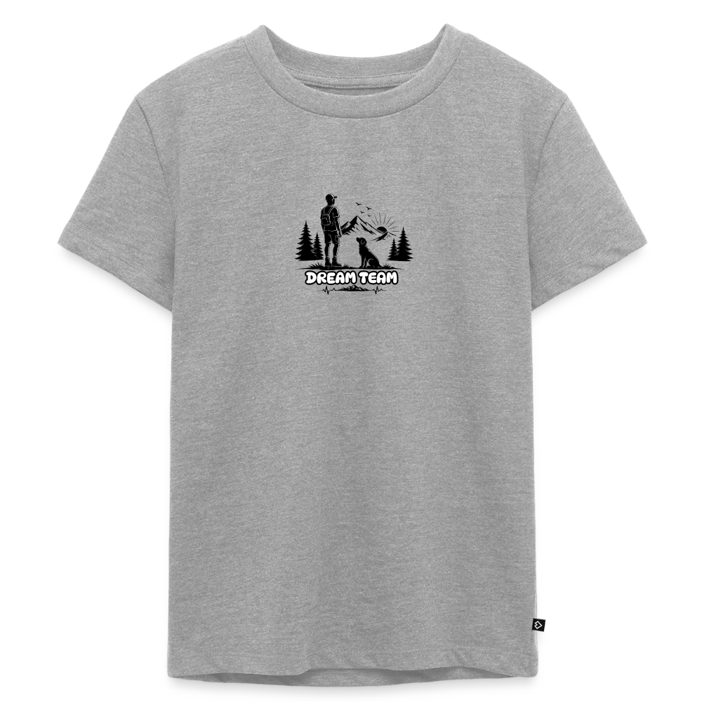 Kinder Premium T-Shirt Jungs - Dream Team - Grau meliert