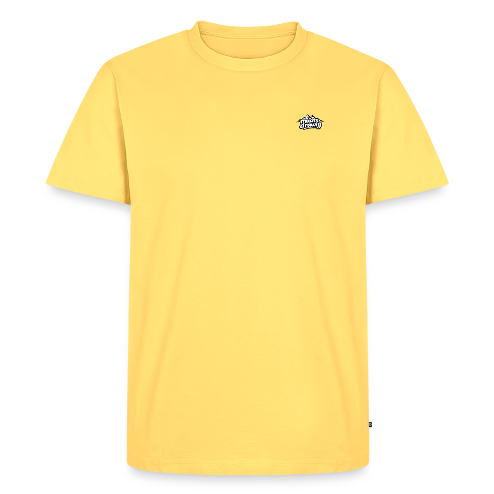 Männer Premium T-Shirt - muats drawig - Pastellgelb