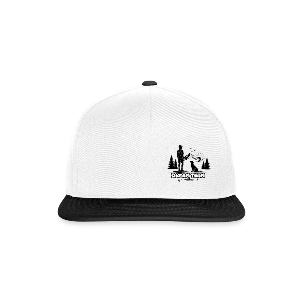 Männer Snapback Cap Unisex - Dream Team - Weiß/Schwarz