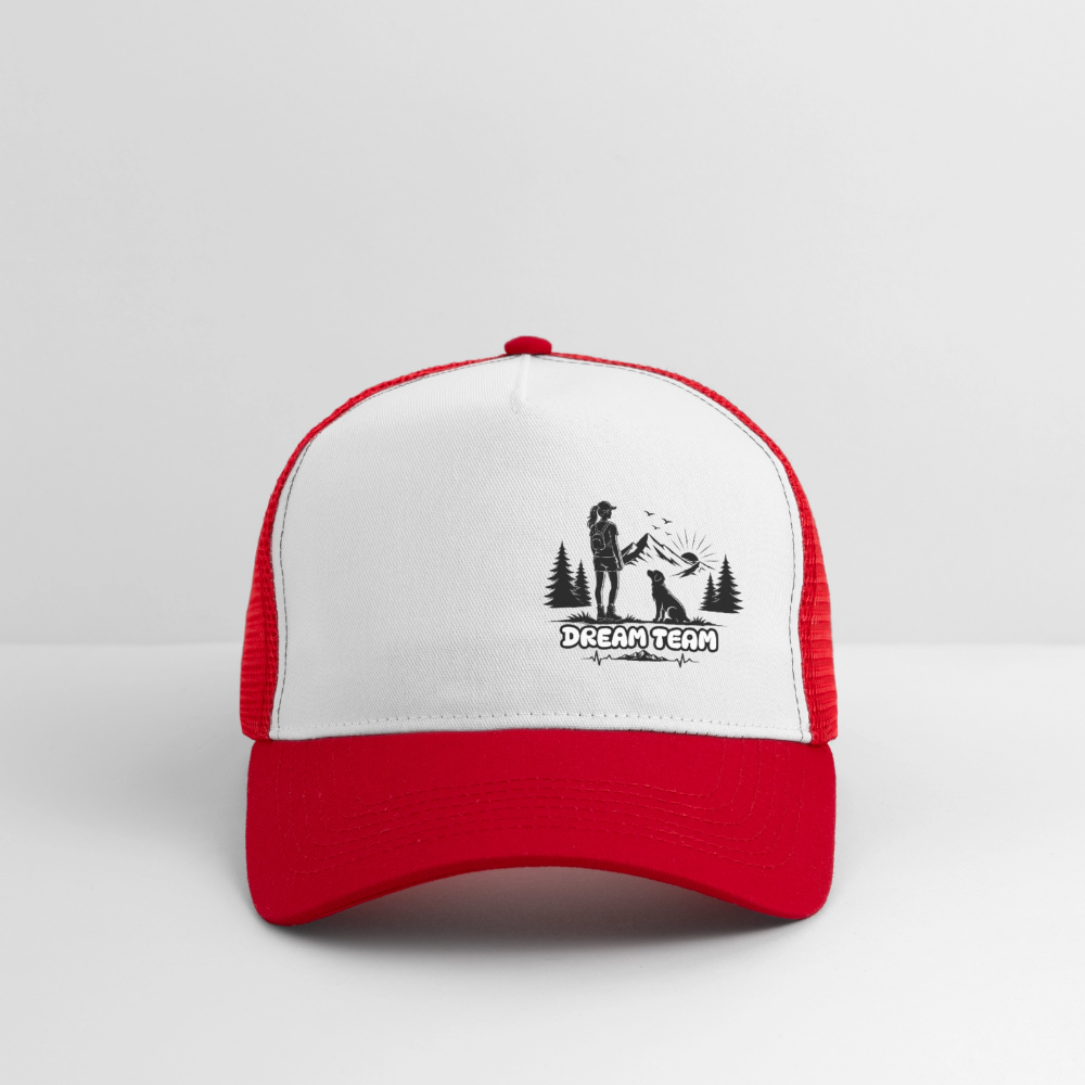 Frauen Trucker Cap Unisex - Dream Team - Weiß/Rot