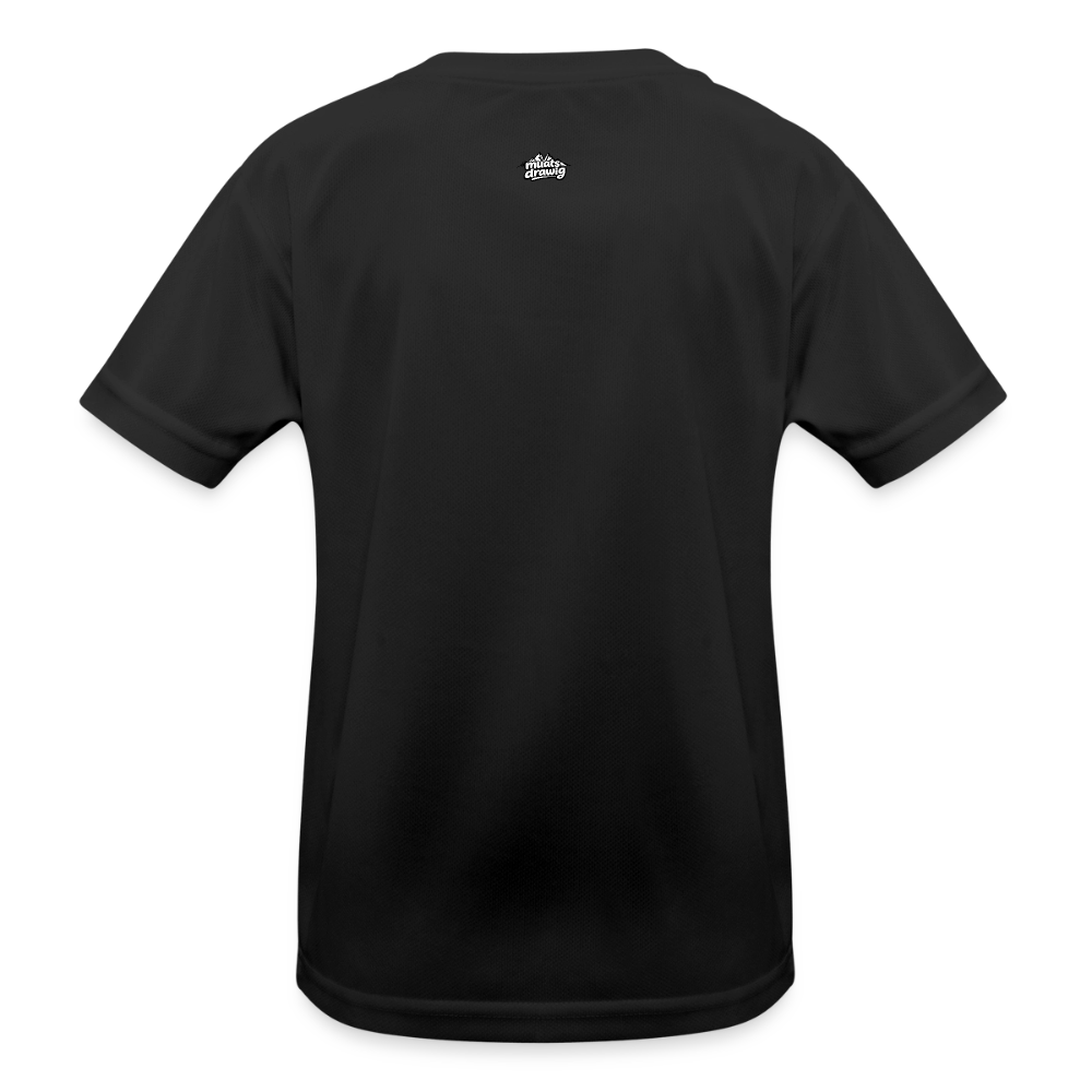 Kinder Funktions-T-Shirt Mädchen - Dream Team - Schwarz