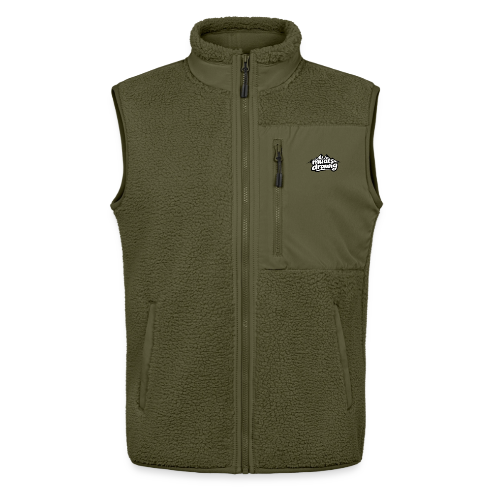 Unisex Sherpaweste - muats drawig - Khaki
