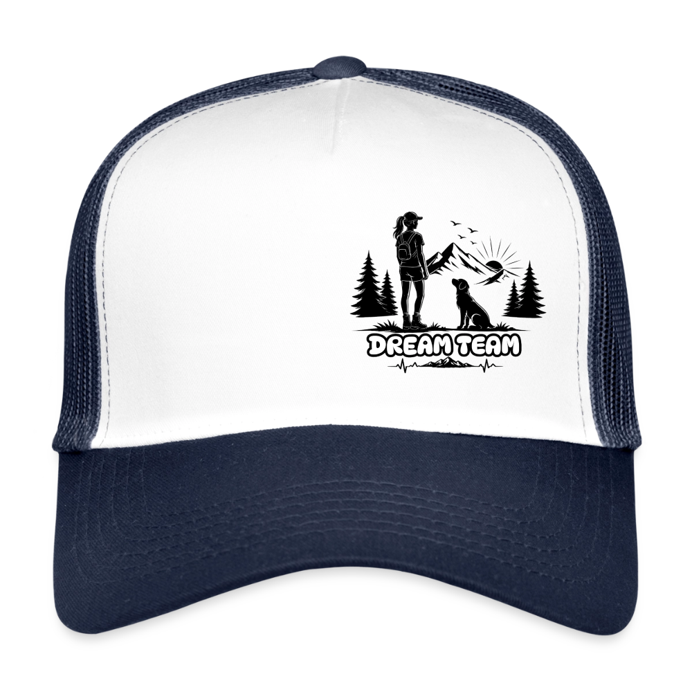 Frauen Trucker Cap Unisex - Dream Team - Weiß/Navy