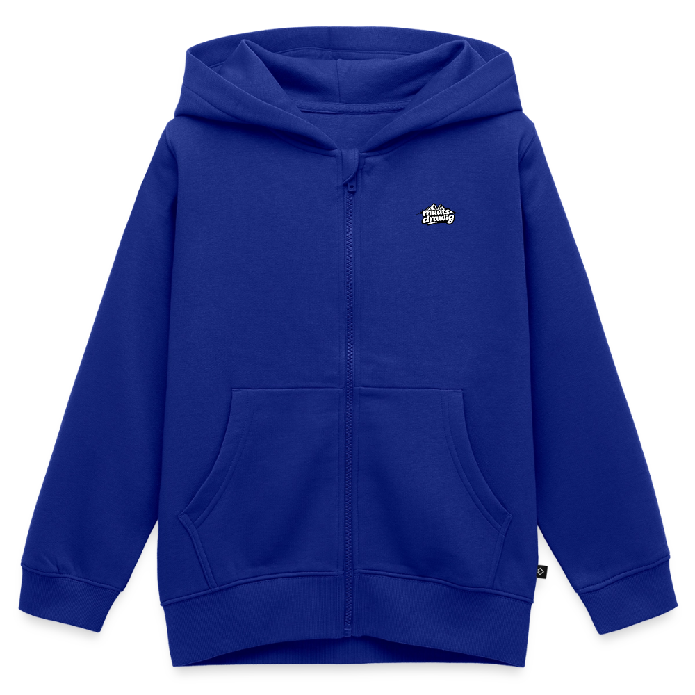 Kinder Premium Kapuzenweste - muats drawig - Royalblau