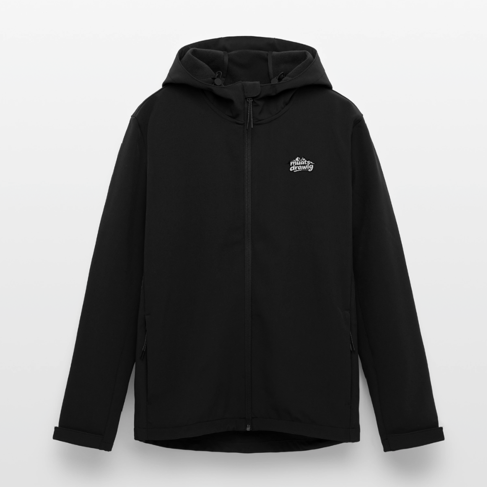 Recycelte Männer Softshell-Jacke - muats drawig - Schwarz