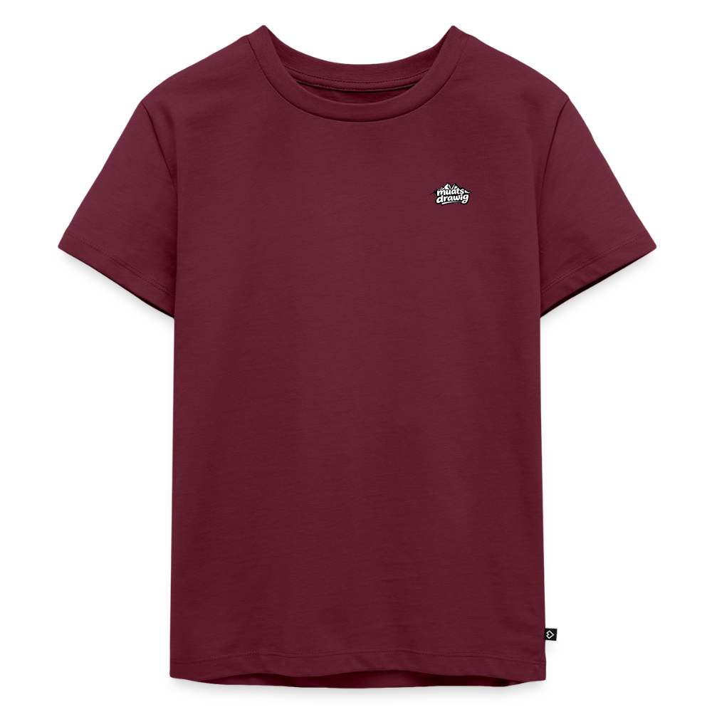 Kinder Premium T-Shirt - muats drawig - Burgunderrot
