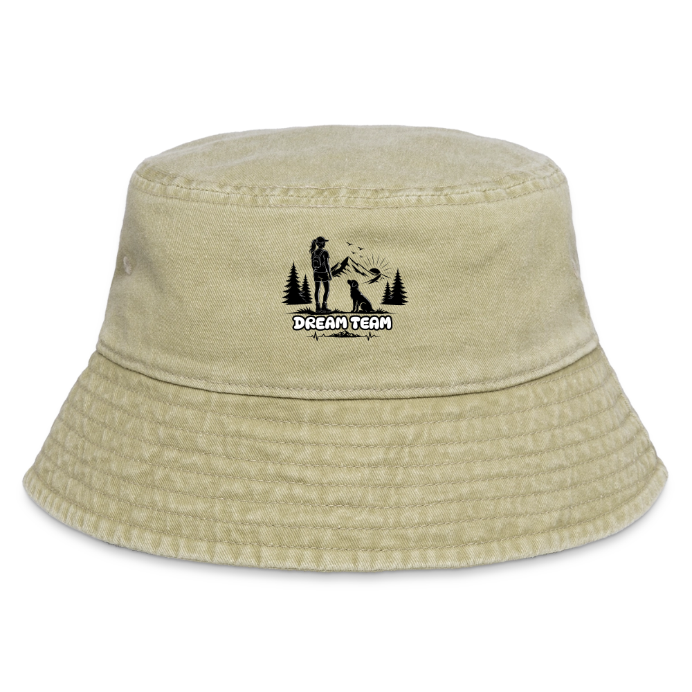Frauen Vintage Wander-Hut - Dream Team - Vintage Beige