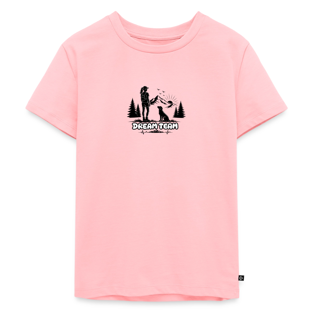 Kinder Premium T-Shirt Mädchen - Dream Team - Rosa