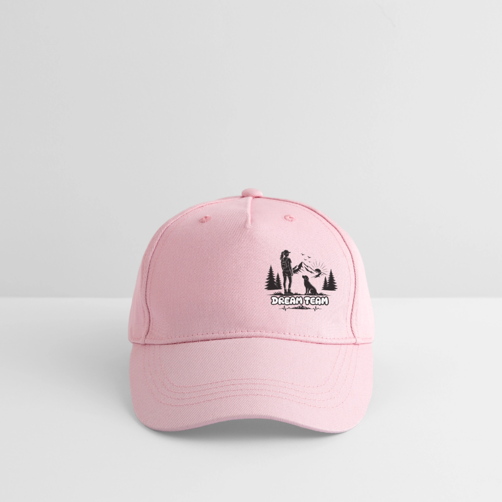 Mädchen - Kinder Bio Basecap - Dream Team - Hellrosa