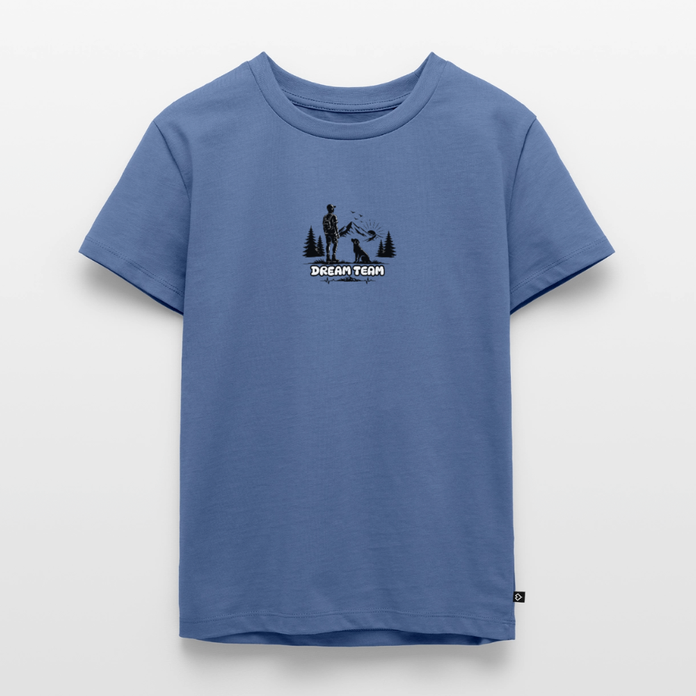 Kinder Premium T-Shirt Jungs - Dream Team - Taubenblau