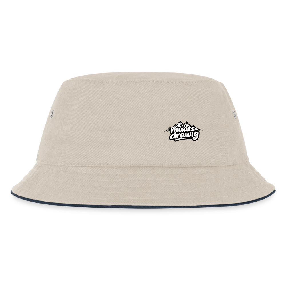 Kinder Wander-Hut - muats drawig - Natur/Navy