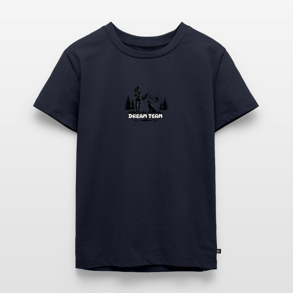 Kinder Premium T-Shirt Mädchen - Dream Team - Navy