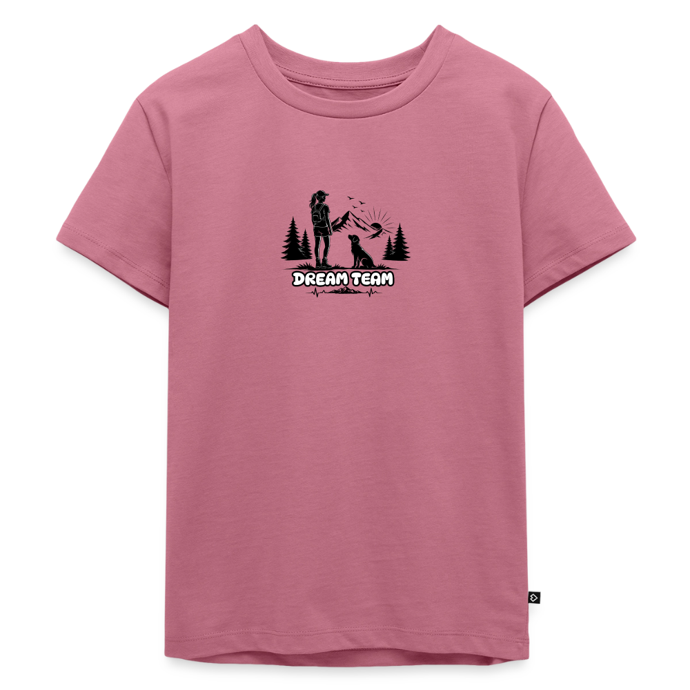 Kinder Premium T-Shirt Mädchen - Dream Team - Mauve