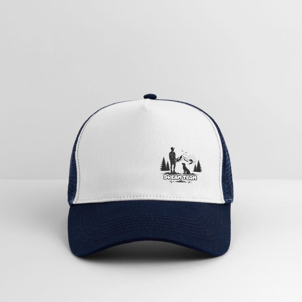 Männer Trucker Cap Unisex - Dream Team - Weiß/Navy