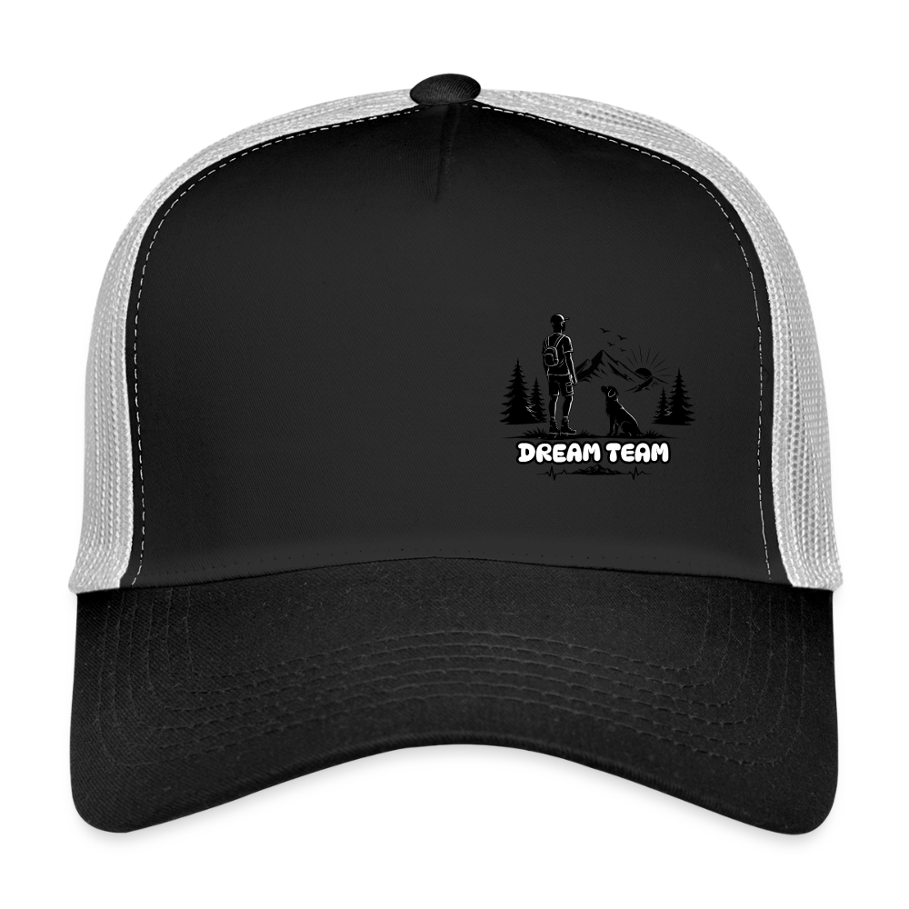 Männer Trucker Cap Unisex - Dream Team - Schwarz/Steingrau
