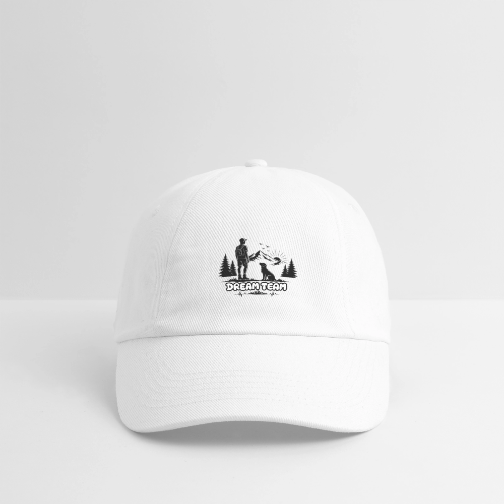 Männer Baumwoll-Baseballkappe Unisex - Dream Team - Weiß/Weiß
