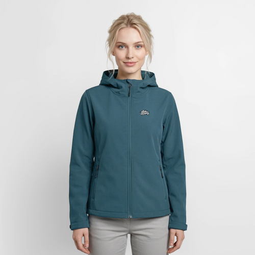 Frauen Recycelte Softshelljacke - muats drawig - Dunkles Petrol