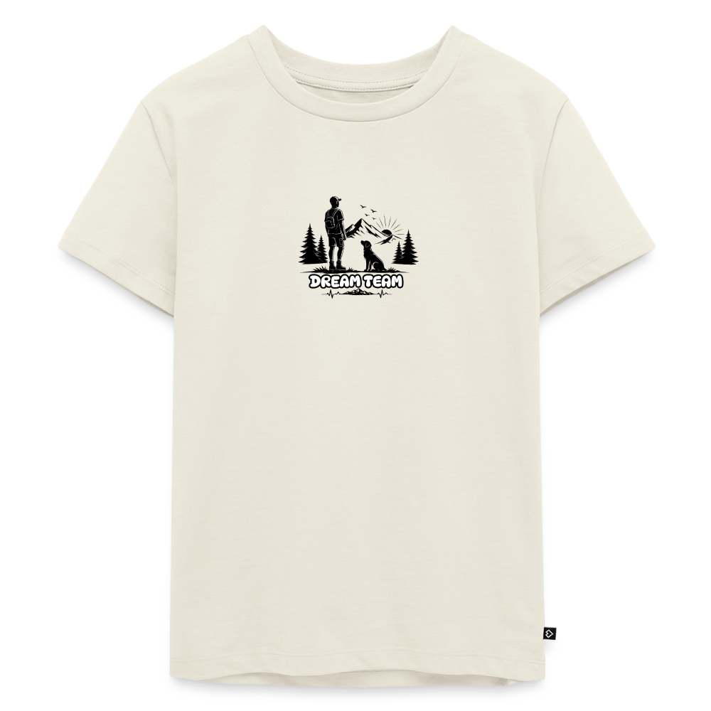Kinder Premium T-Shirt Jungs - Dream Team - Naturweiß