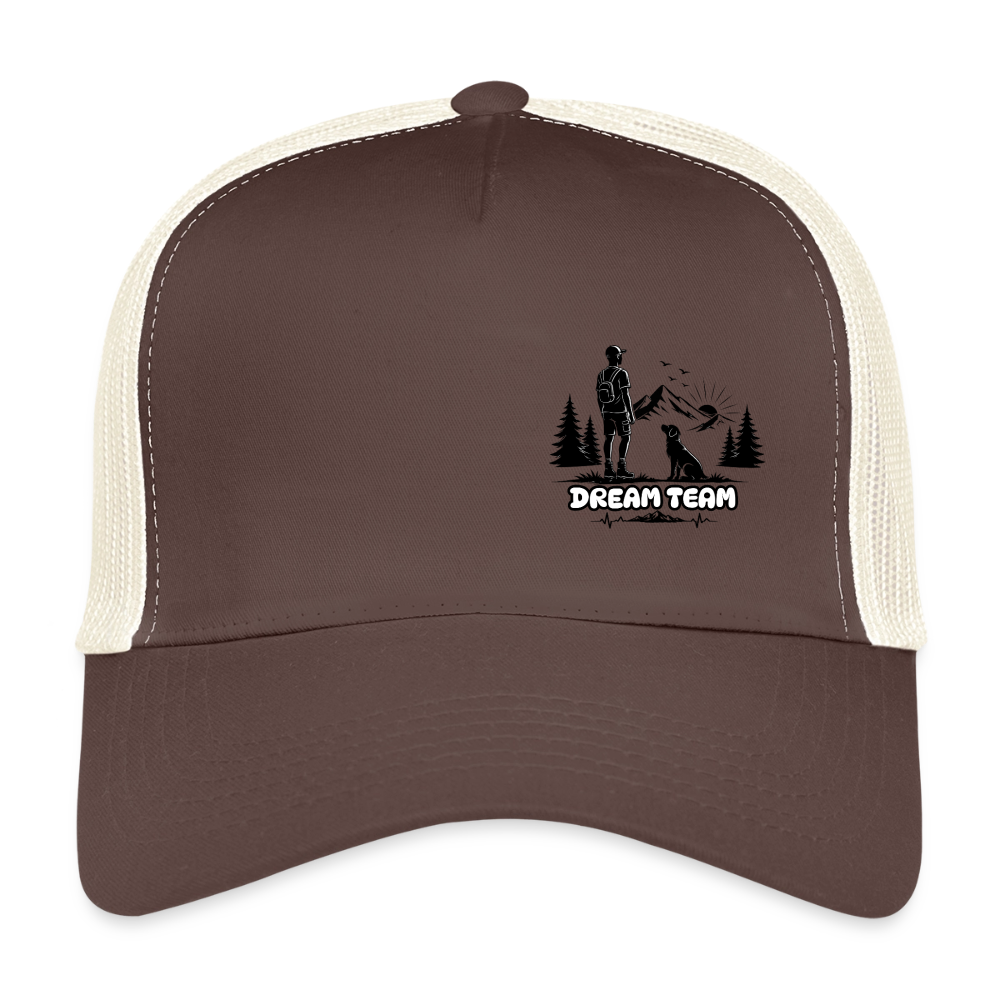 Männer Trucker Cap Unisex - Dream Team - Braun/Beige