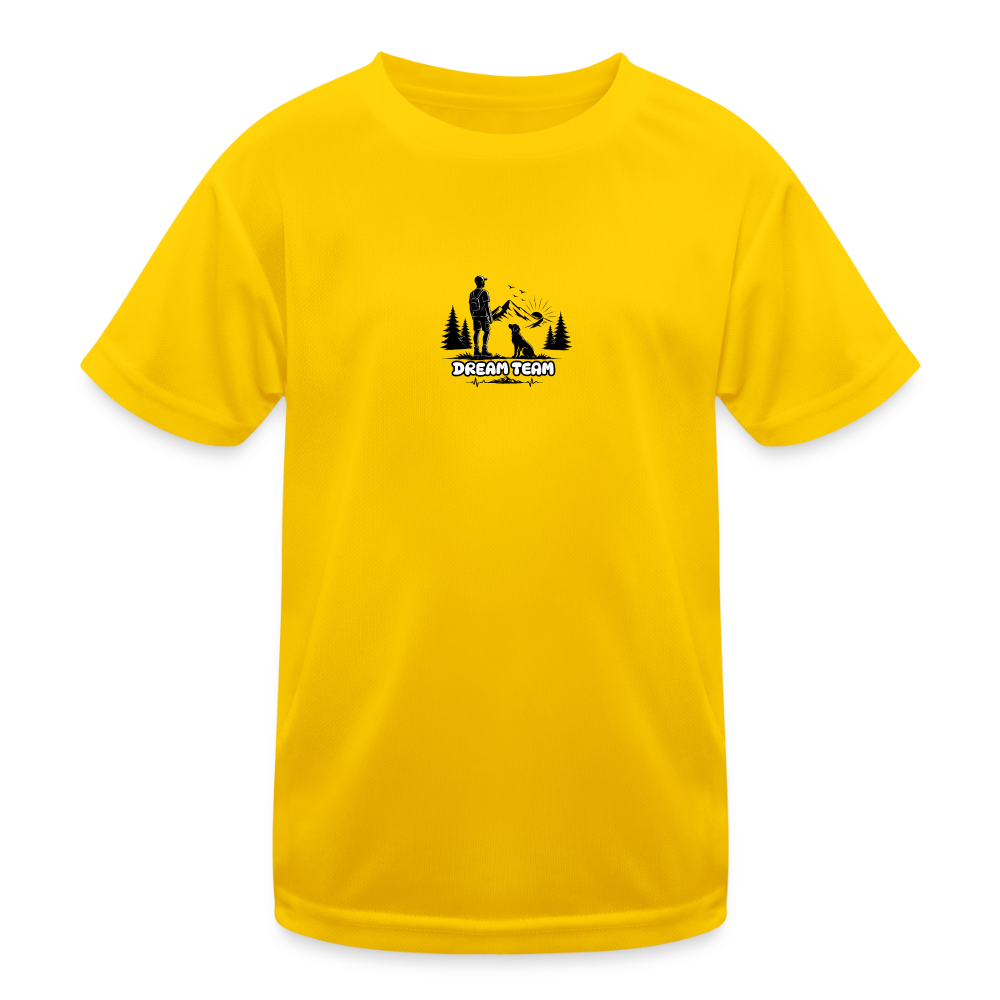 Kinder Funktions-T-Shirt Jungs - Dream Team - Eigelb