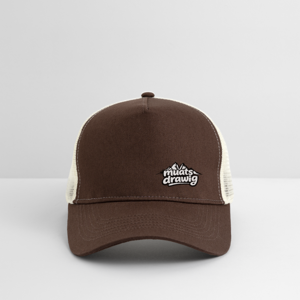 Trucker Cap Unisex - muats drawig - Braun/Beige