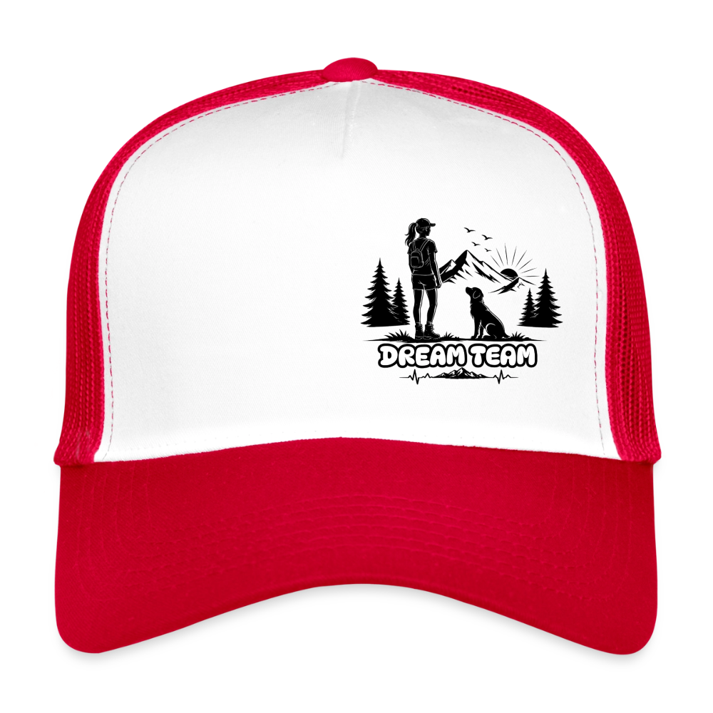 Frauen Trucker Cap Unisex - Dream Team - Weiß/Rot