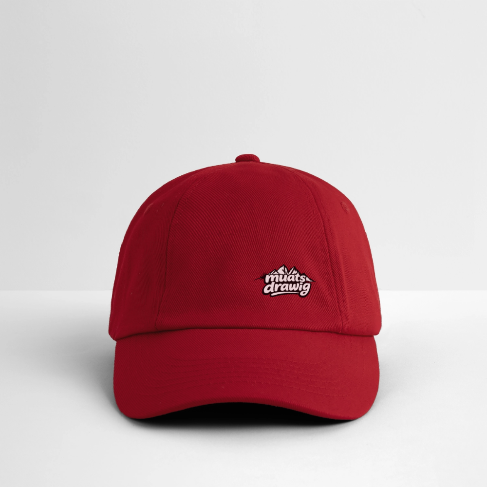 Baumwoll-Baseballkappe Unisex - muats drawig - klassisch Rot