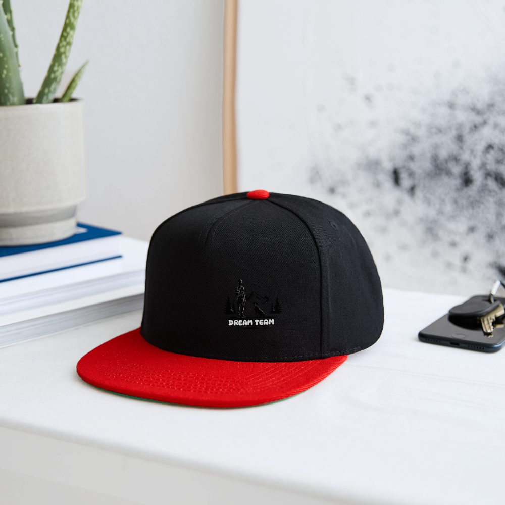 Männer Snapback Cap Unisex - Dream Team - Schwarz/Rot