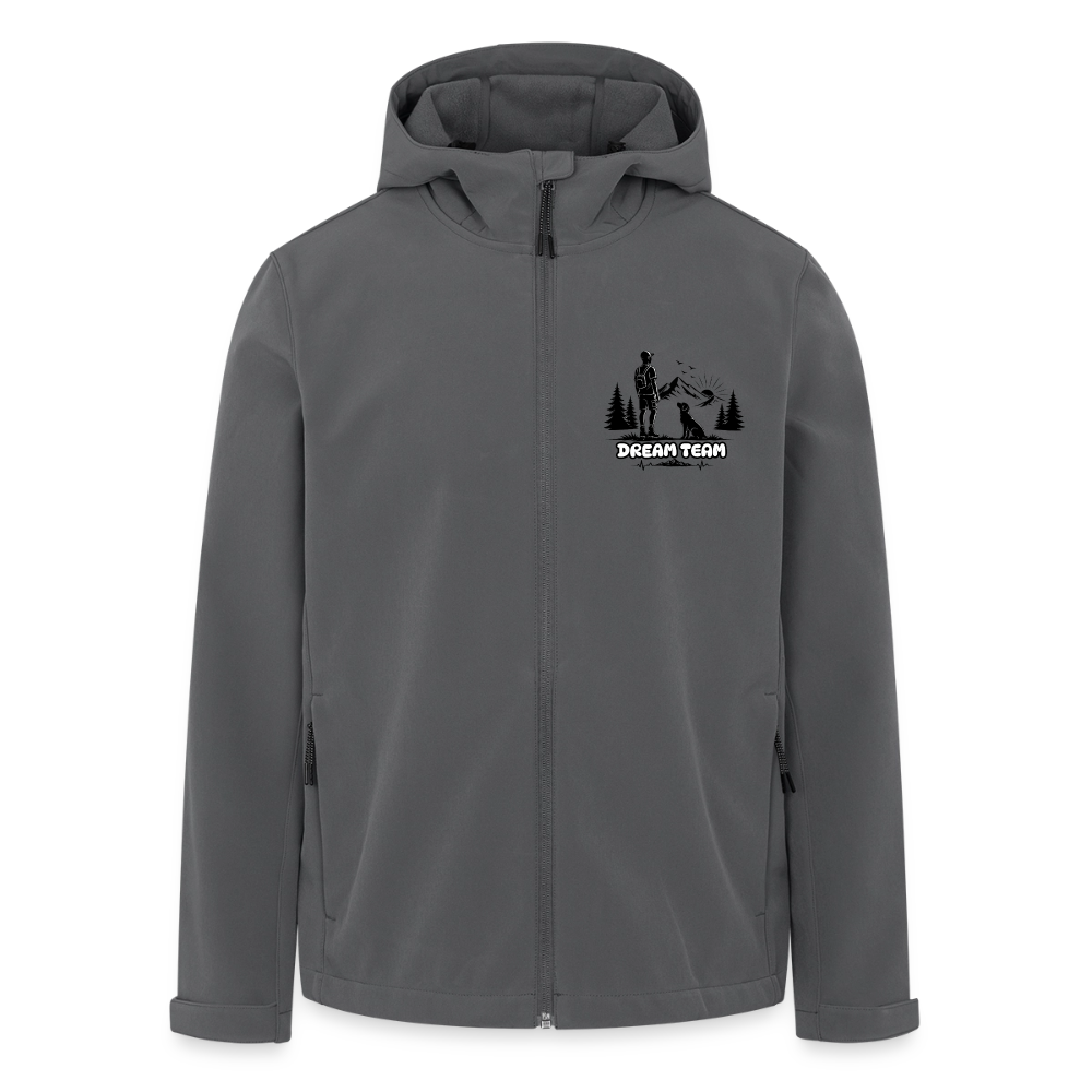 Recycelte Männer Softshell-Jacke - Dream Team - Anthrazit