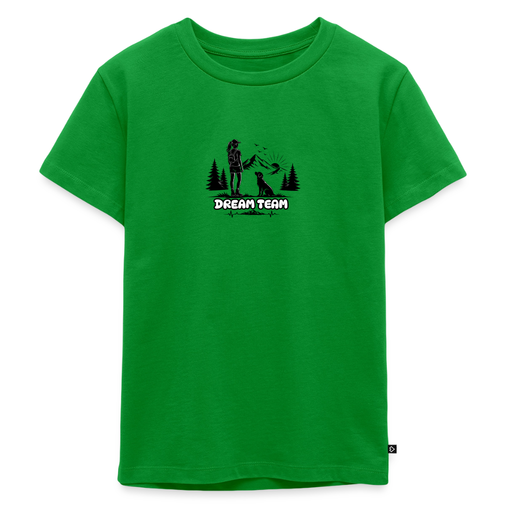 Kinder Premium T-Shirt Mädchen - Dream Team - Grün