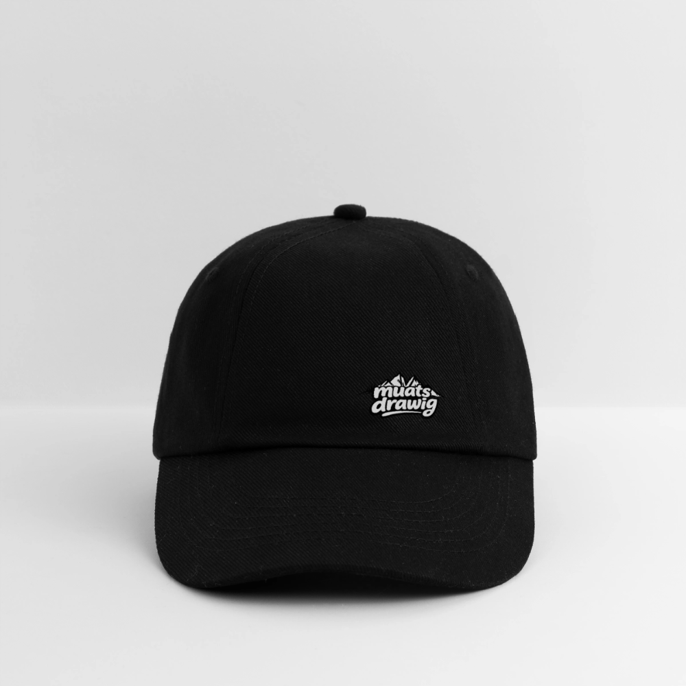 Baumwoll-Baseballkappe Unisex - muats drawig - Schwarz/Schwarz