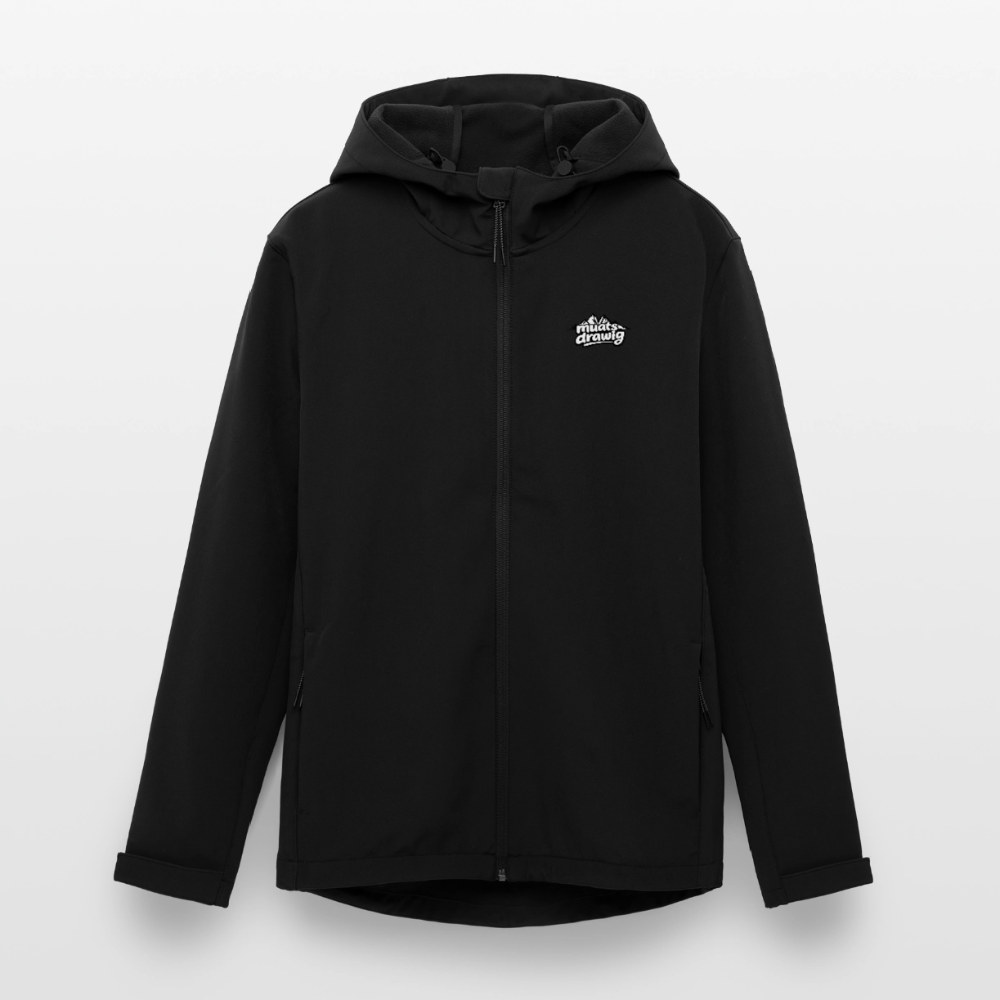 Recycelte Frauen Softshelljacke - muats drawig - Schwarz