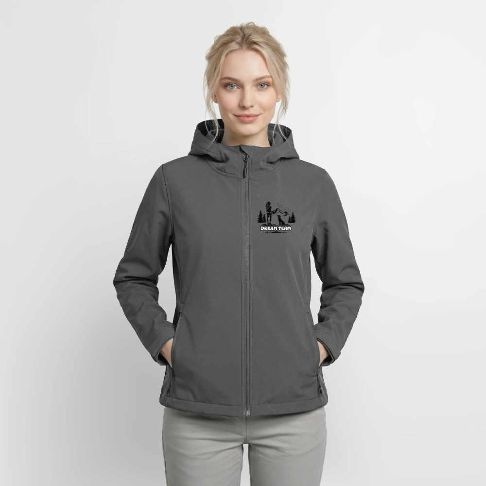 Recycelte Frauen Softshelljacke - Dream Team - Anthrazit