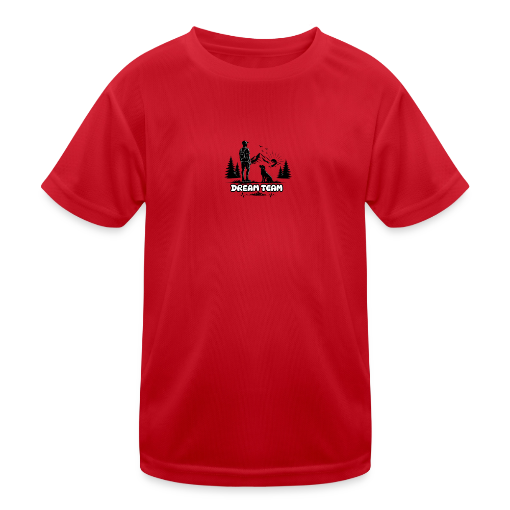 Kinder Funktions-T-Shirt Jungs - Dream Team - Rot