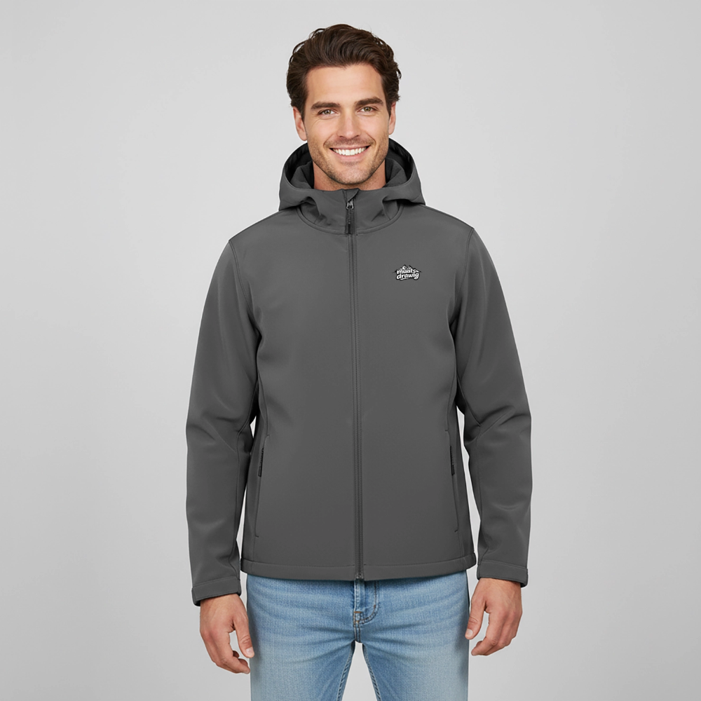 Recycelte Männer Softshell-Jacke - muats drawig - Anthrazit