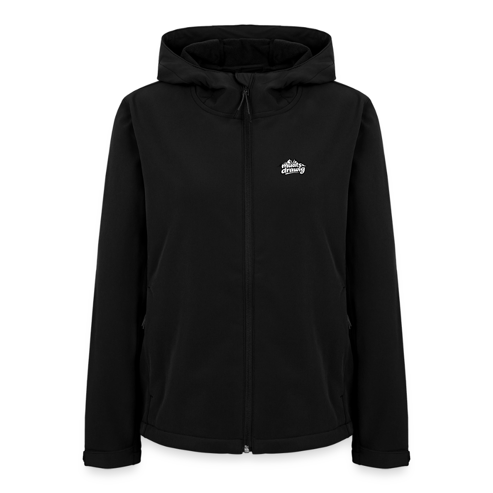Frauen Recycelte Softshelljacke - muats drawig - Schwarz