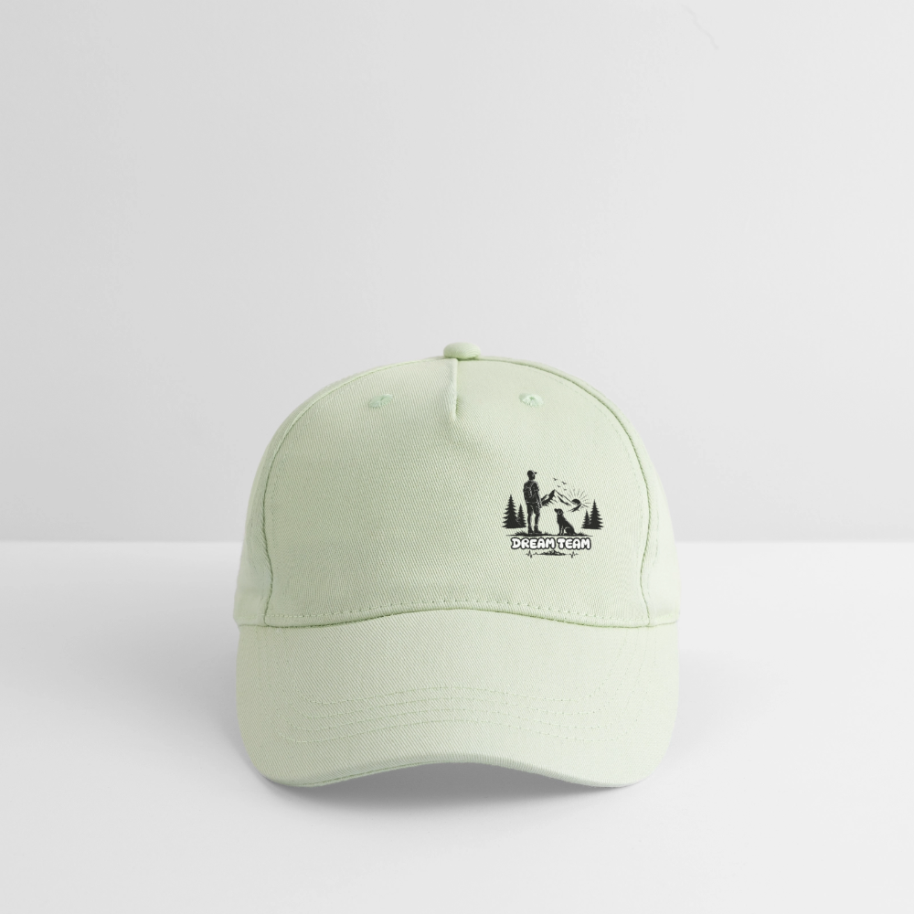 Jungs - Kinder Bio Basecap - Dream Team - Helles Mintgrün