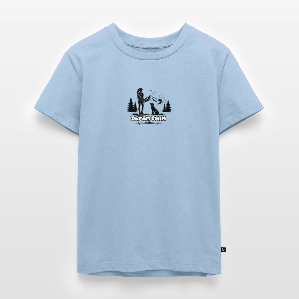 Kinder Premium T-Shirt Mädchen - Dream Team - Hellblau