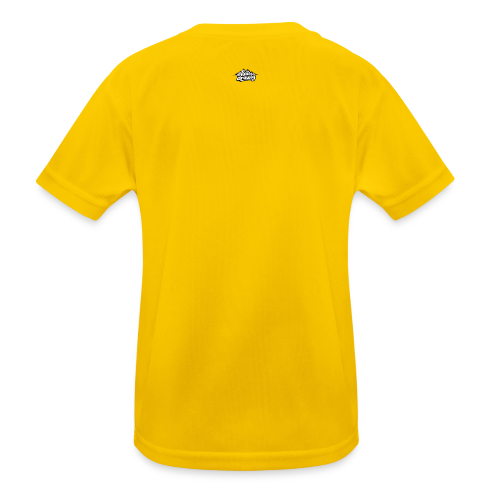Kinder Funktions-T-Shirt Jungs - Dream Team - Eigelb