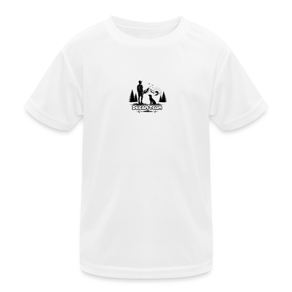 Kinder Funktions-T-Shirt Jungs - Dream Team - Weiß