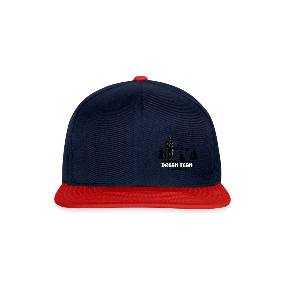 Männer Snapback Cap Unisex - Dream Team - Navy/Rot