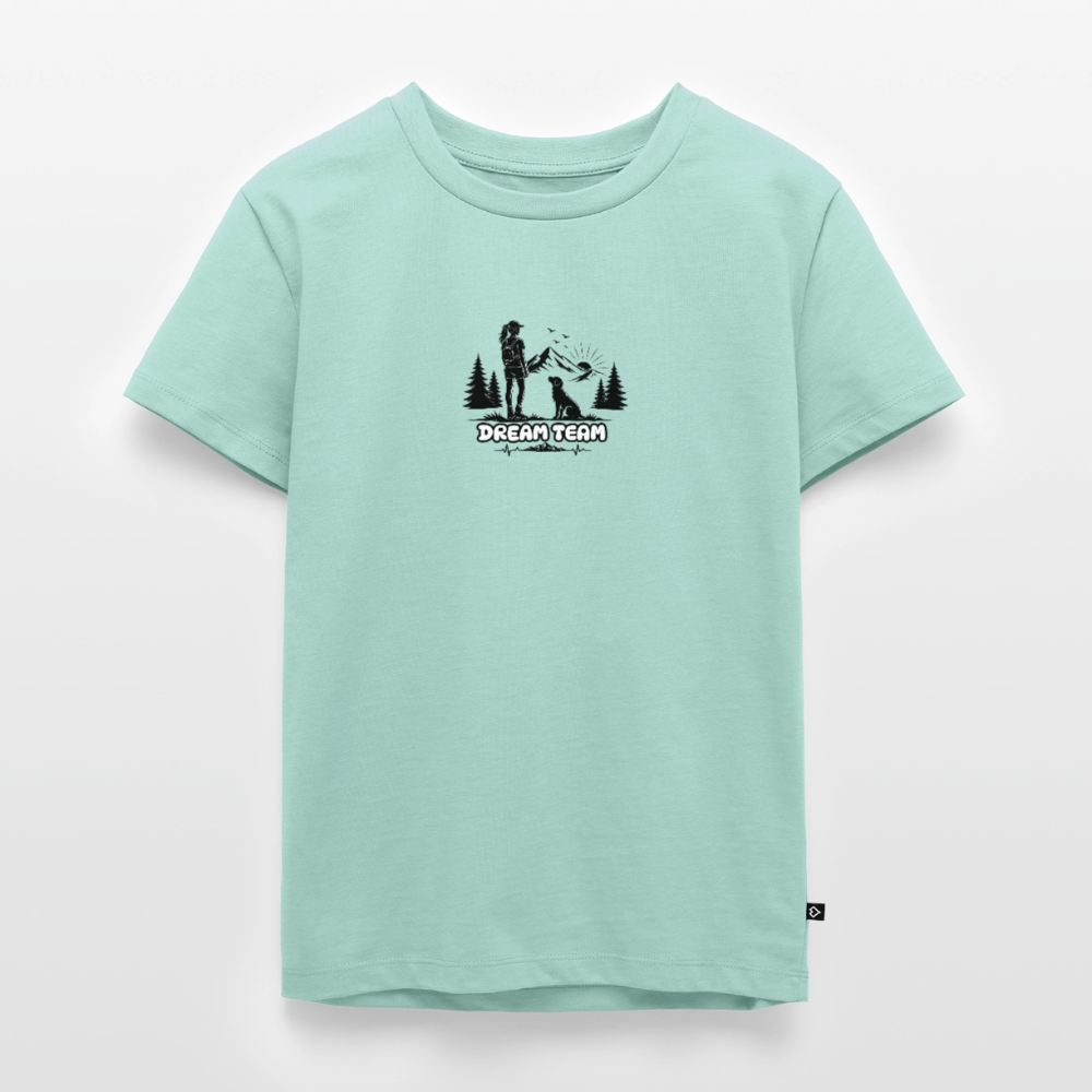 Kinder Premium T-Shirt Mädchen - Dream Team - Mint 