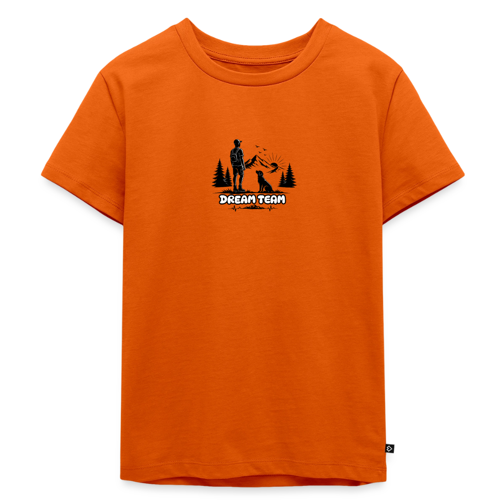Kinder Premium T-Shirt Jungs - Dream Team - Orange 