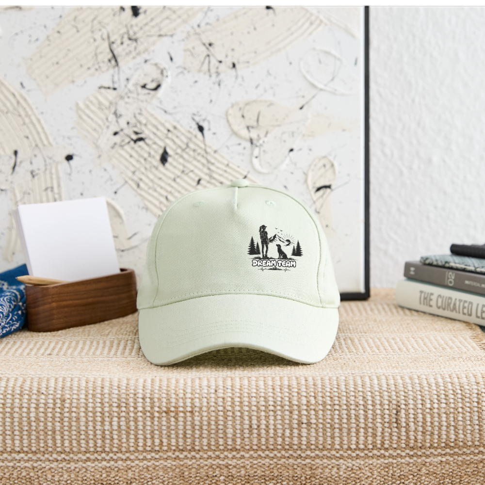 Mädchen - Kinder Bio Basecap - Dream Team - Helles Mintgrün