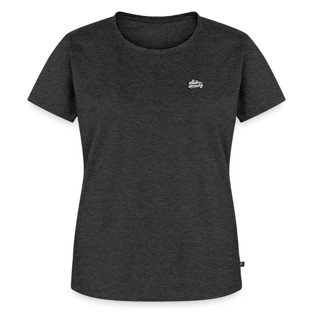 Frauen Premium T-Shirt - muats drawig - Anthrazit meliert